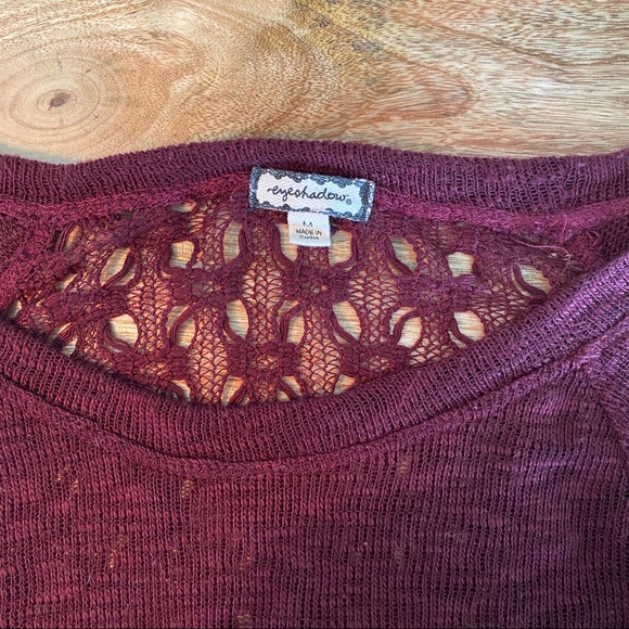 Maroon Boho 3/4 Sleeve - Picture 4 of 6
